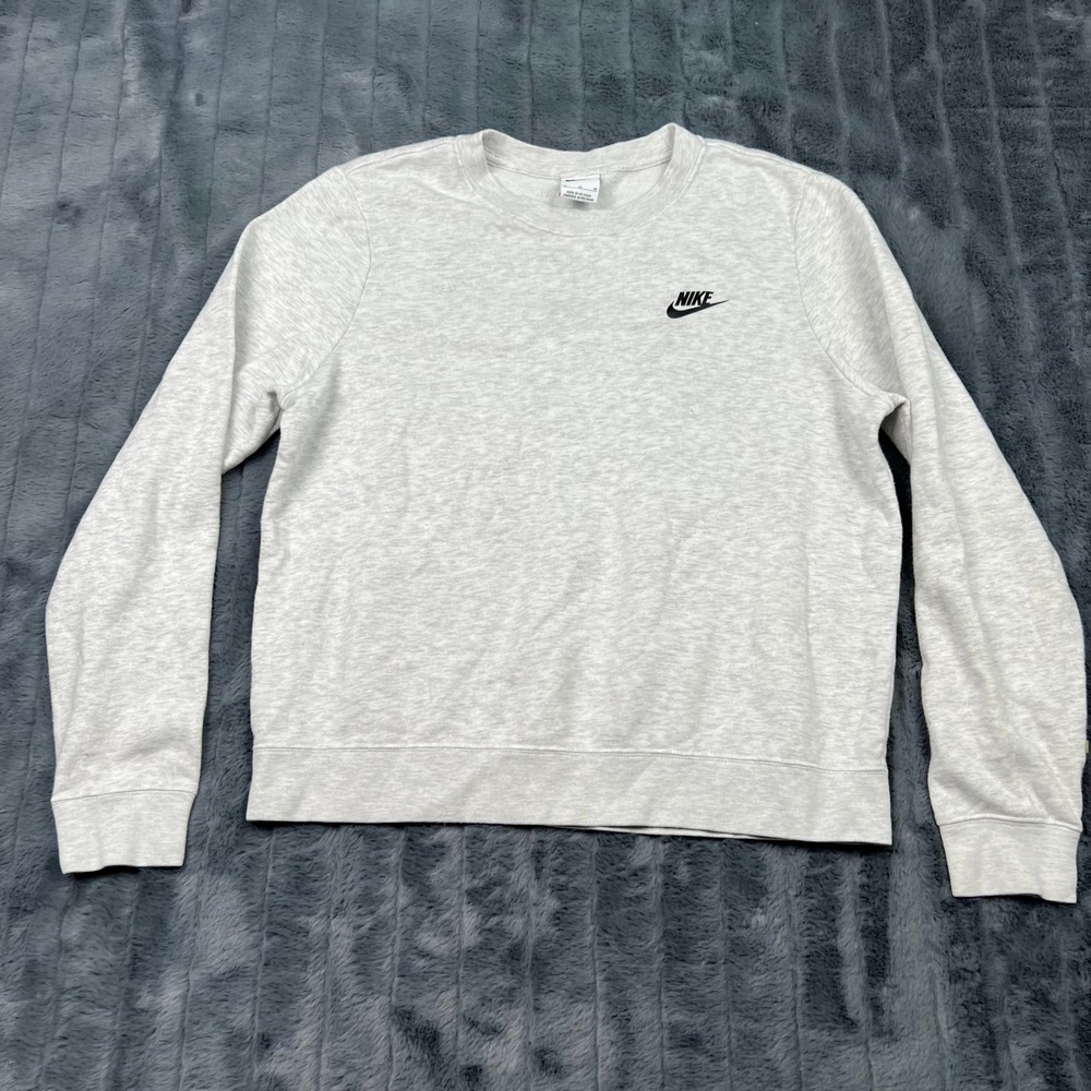 Nike Sportswear Crewneck Sweatshirt Grey Heather Futura Logo Size M 11744